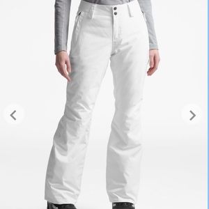 Womens North Face White Snow Pants